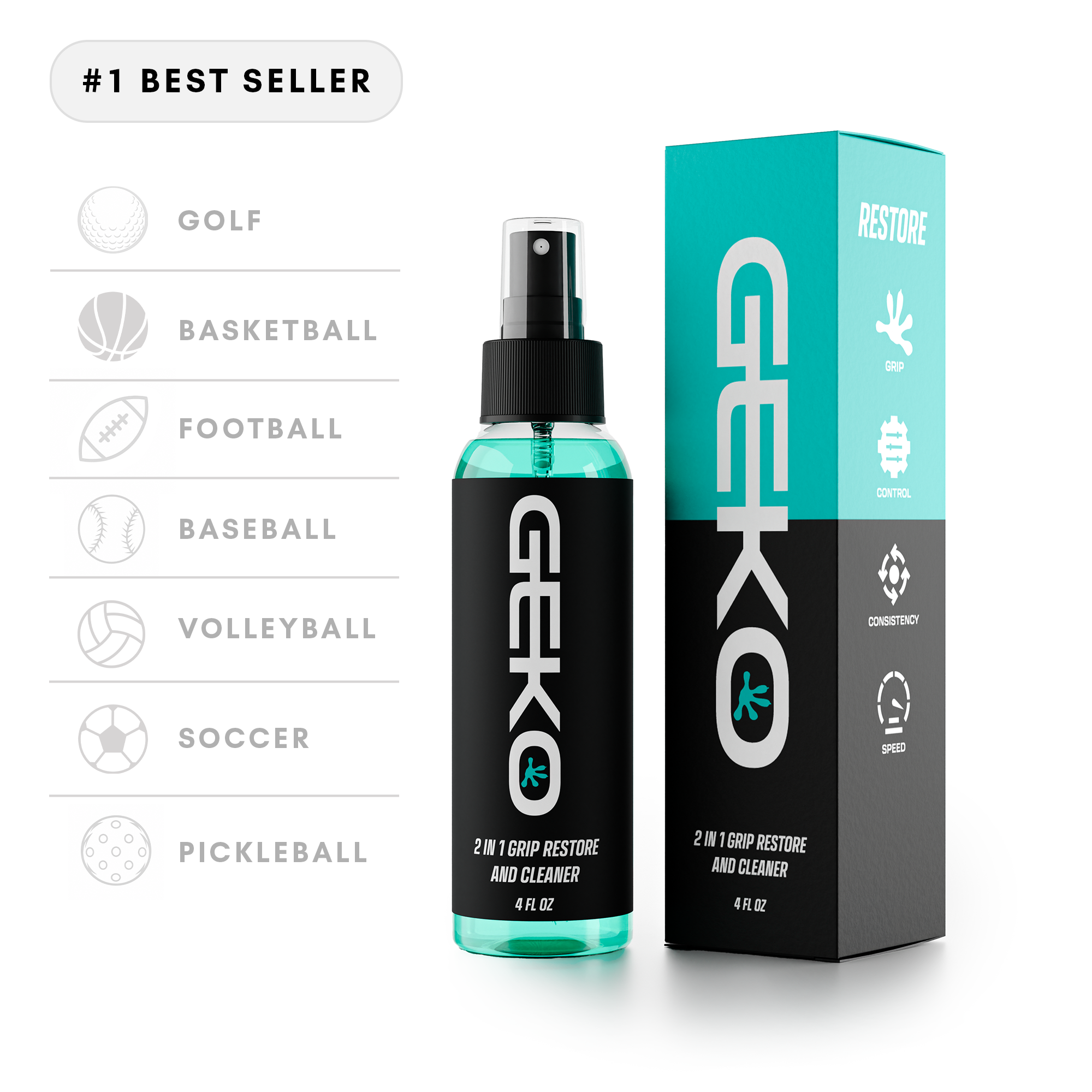 Geko Bottle with Multisport text and BEST SELLER badge